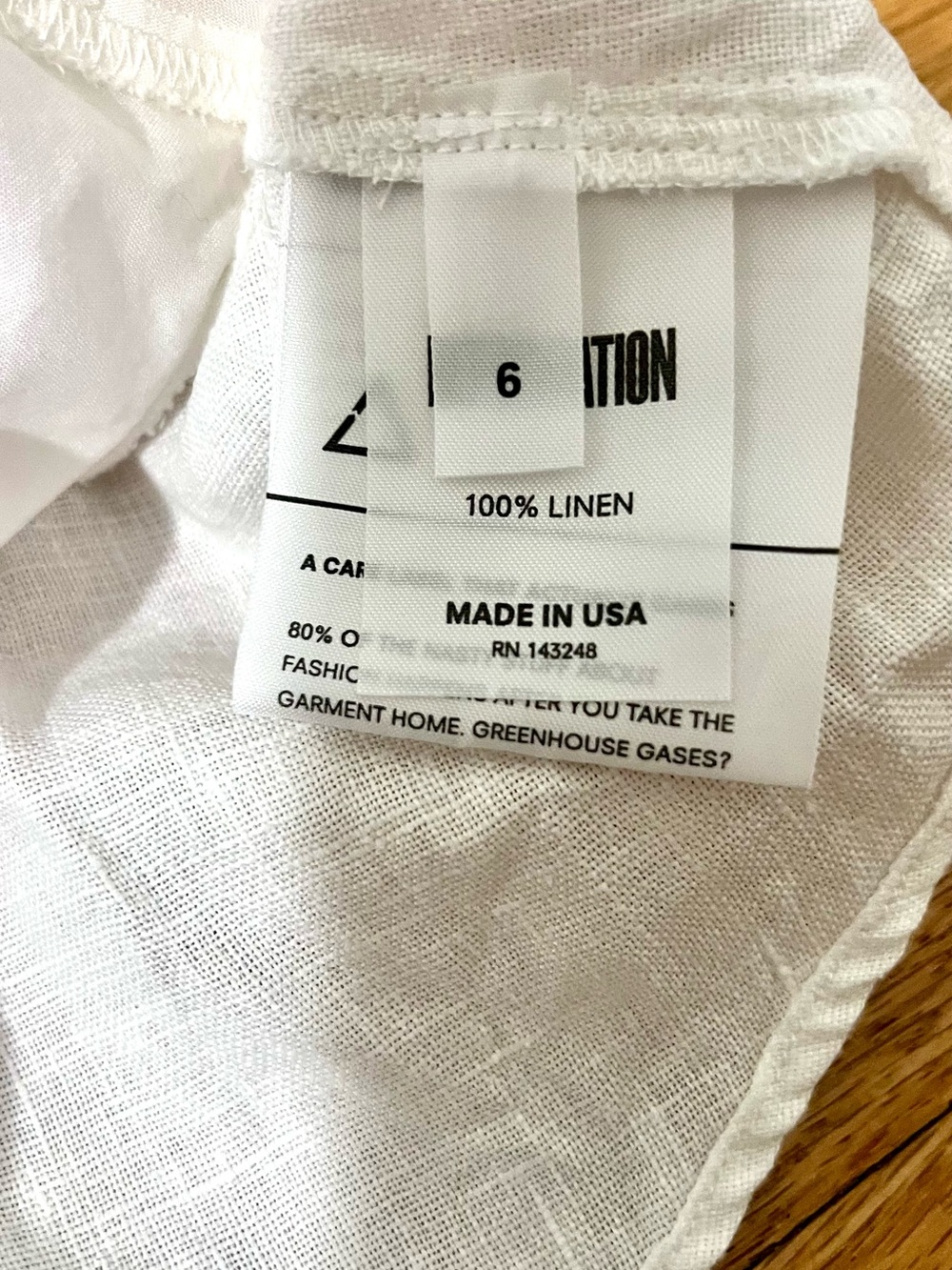 White Button-Front Linen-Blend Cami Top - Picture 5 of 7